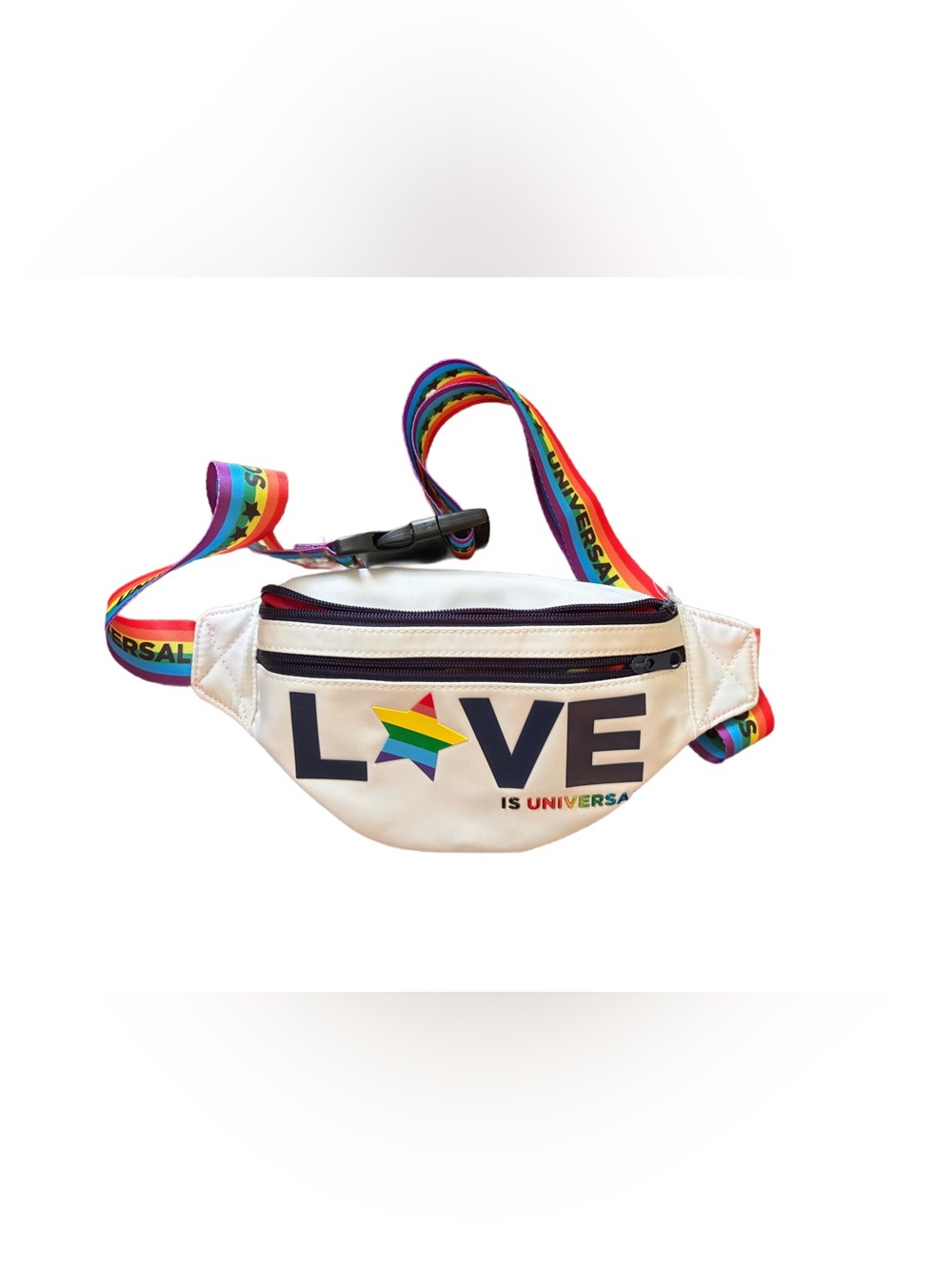 Universal LOVE is Universal Strap White Waist Bag